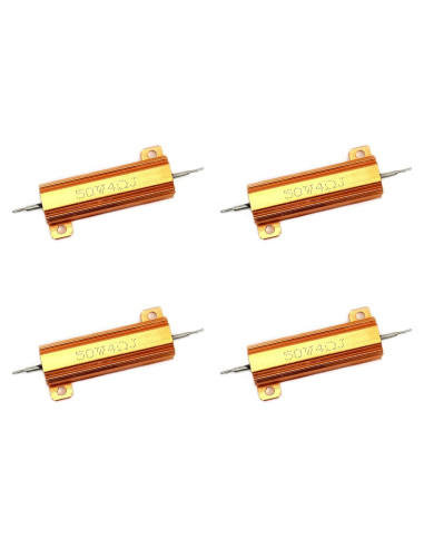 Resistor de Aluminio RX24 50W 4 Ohm - 4 Piezas
