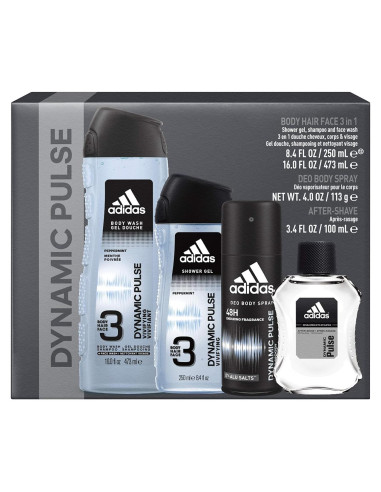 Set de Regalo Adidas Pulso Dinámico 4 Piezas Hombre