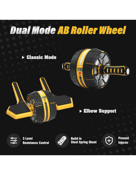 Rueda de Abdominales SNODE Doble Modo con Soporte para Codos