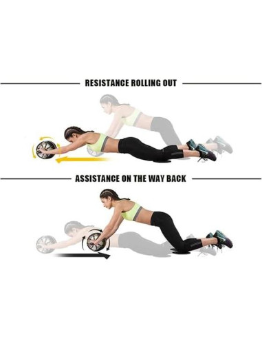 Rueda de Abdominales SNODE Doble Modo con Soporte para Codos