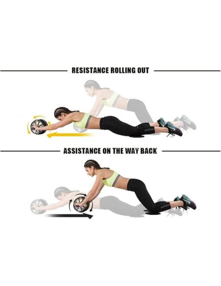 Rueda de Abdominales SNODE Doble Modo con Soporte para Codos