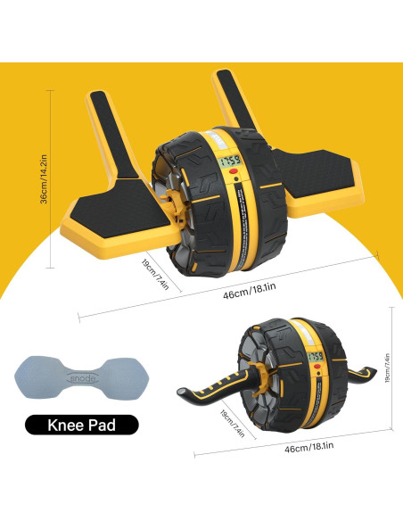 Rueda de Abdominales SNODE Doble Modo con Soporte para Codos