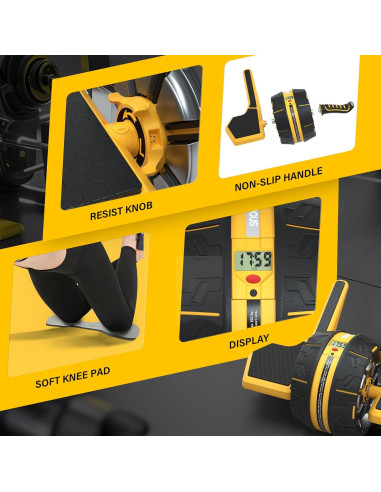Rueda de Abdominales SNODE Doble Modo con Soporte para Codos