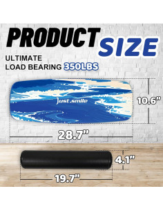 Tabla de Equilibrio Just.smile Ajustable para Yoga y Surf 158.8 kg 2