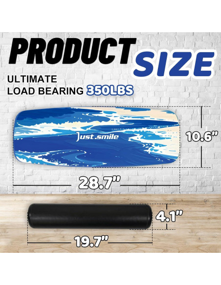 Tabla de Equilibrio Just.smile Ajustable para Yoga y Surf 158.8 kg