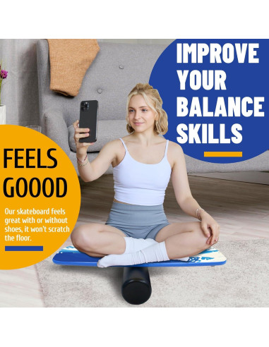 Tabla de Equilibrio Just.smile Ajustable para Yoga y Surf 158.8 kg