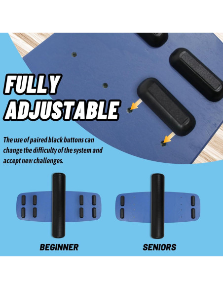 Tabla de Equilibrio Just.smile Ajustable para Yoga y Surf 158.8 kg