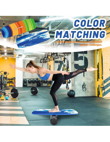 Tabla de Equilibrio Just.smile Ajustable para Yoga y Surf 158.8 kg