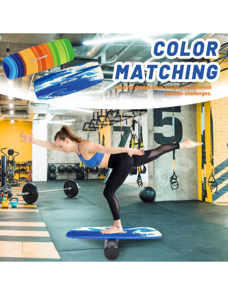 Tabla de Equilibrio Just.smile Ajustable para Yoga y Surf 158.8 kg
