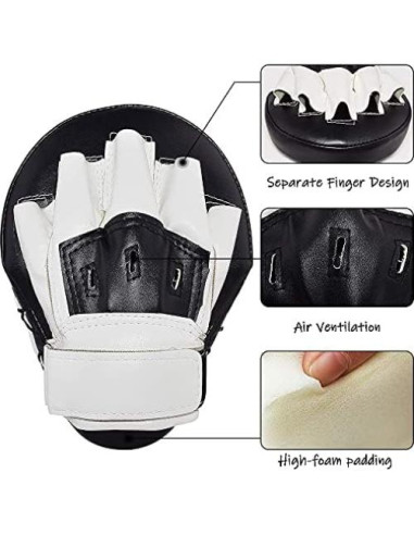 Guantes de Boxeo JACKGOLD Curvados de Piel Sintética - Unisex