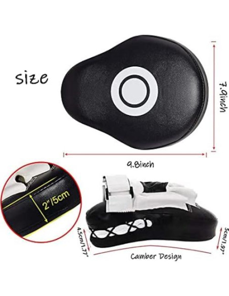 Guantes de Boxeo JACKGOLD Curvados de Piel Sintética - Unisex