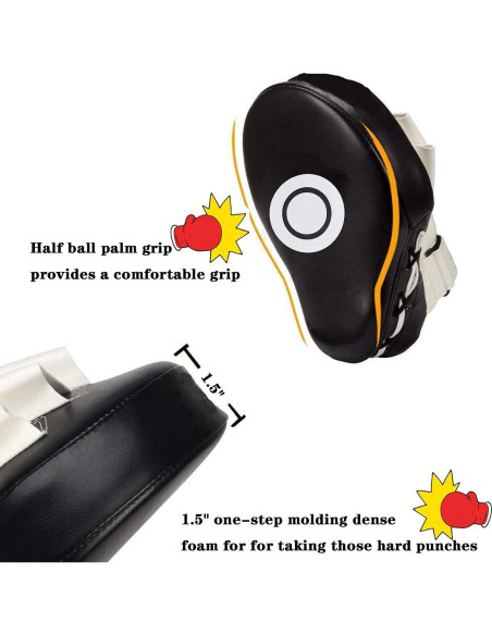 Guantes de Boxeo JACKGOLD Curvados de Piel Sintética - Unisex