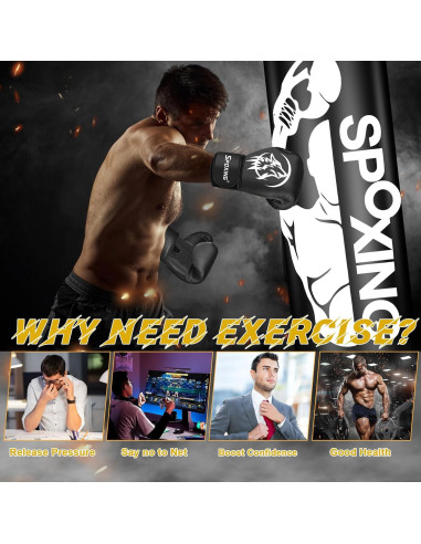 Saco de Boxeo Independiente SPOXING 70 cm con Guantes y Bomba