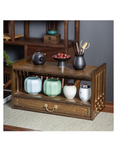 Mesa de Meditación ILWorkTLs 3 Niveles Bambú Color Nogal