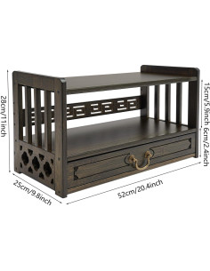 Mesa de Meditación ILWorkTLs 3 Niveles Bambú Color Nogal 2