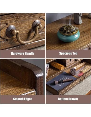 Mesa de Meditación ILWorkTLs 3 Niveles Bambú Color Nogal