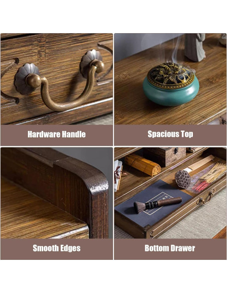 Mesa de Meditación ILWorkTLs 3 Niveles Bambú Color Nogal