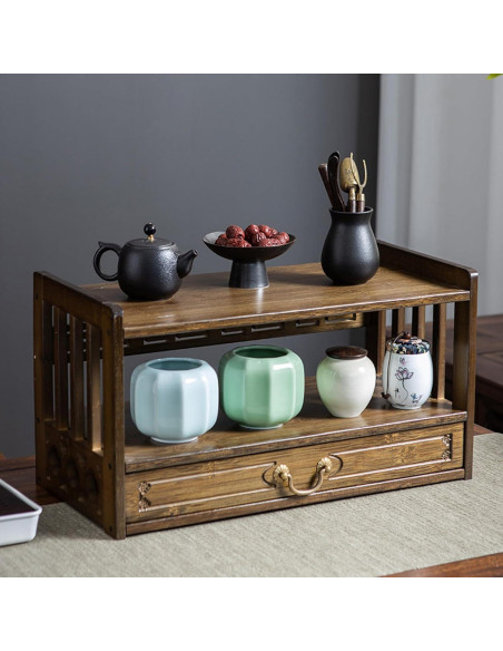 Mesa de Meditación ILWorkTLs 3 Niveles Bambú Color Nogal