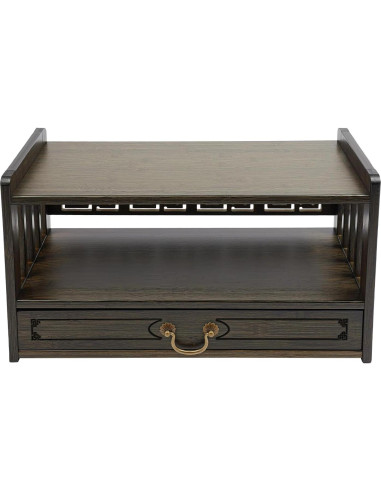 Mesa de Meditación ILWorkTLs 3 Niveles Bambú Color Nogal