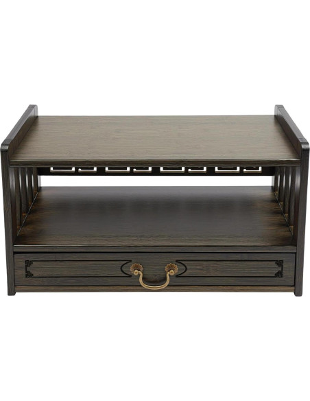 Mesa de Meditación ILWorkTLs 3 Niveles Bambú Color Nogal