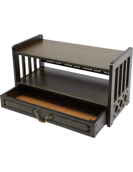 Mesa de Meditación ILWorkTLs 3 Niveles Bambú Color Nogal