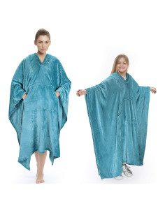 Poncho Manta Tirrinia Super Suave 203x140 cm Aqua