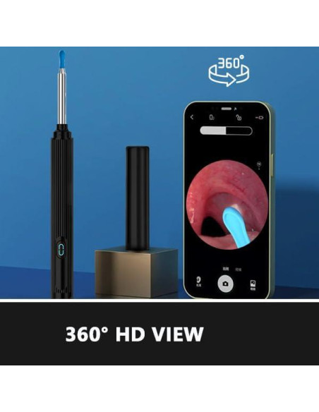 Limpiador de Oídos Inalámbrico Reset con Cámara 1080P y Luz LED