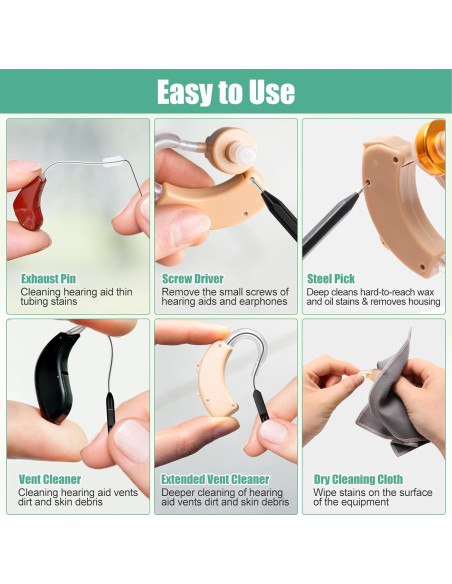 Kit de Limpieza para Audífonos Zhaoyao 12 Piezas con Bolsa