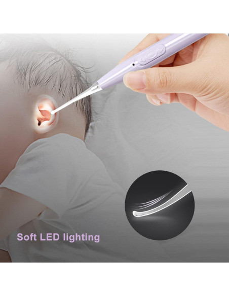 Cuchara de limpieza de oídos LED Betued recargable USB