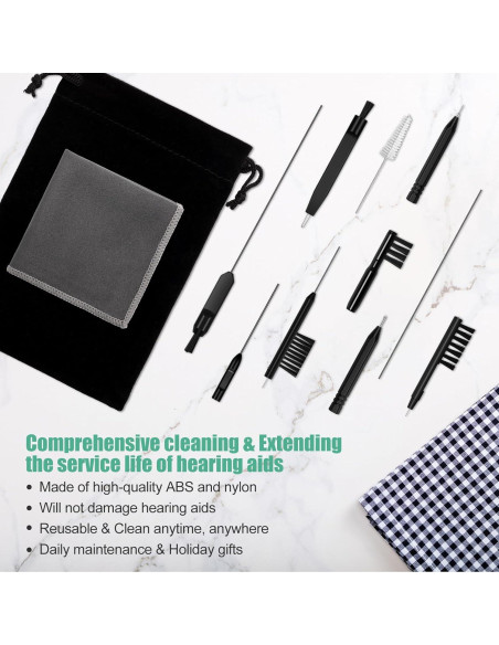 Kit de Limpieza para Audífonos Zhaoyao 12 Piezas con Bolsa