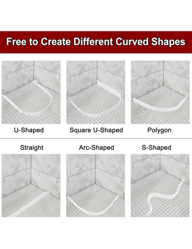 Moldura Flexible Autoadhesiva uxcell 0.5m Silicona Negra