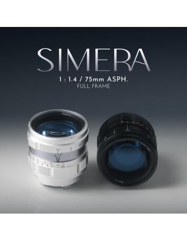 Lente Telefoto Simera 75mm F1.4 para Cámaras Leica M - Negro