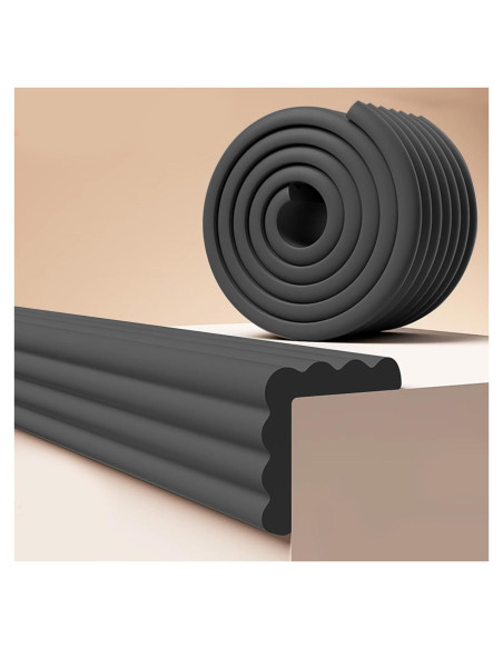 Protector de Esquinas y Bordes para Bebés Genérico 2m Negro