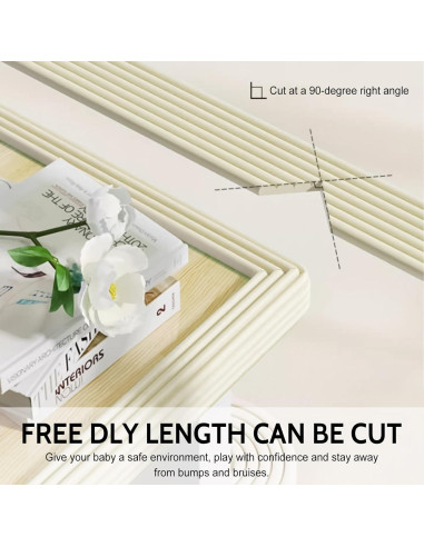 Protector de Esquinas y Bordes para Bebés Genérico 2m Negro