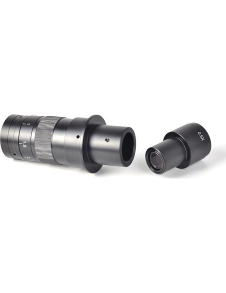Adaptador de lente C-Mount HAYEAR 180X para microscopio