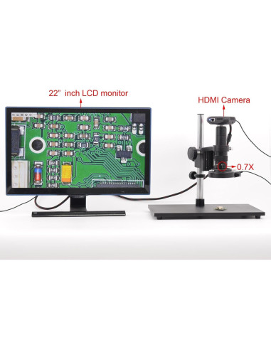 Adaptador de lente C-Mount HAYEAR 180X para microscopio