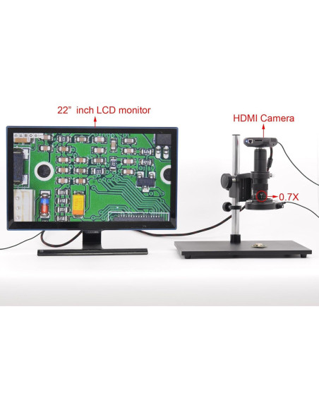 Adaptador de lente C-Mount HAYEAR 180X para microscopio