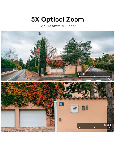 Cámara de Seguridad PoE 8MP 4K ONWOTE con Zoom 5X y Audio