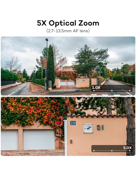 Cámara de Seguridad PoE 8MP 4K ONWOTE con Zoom 5X y Audio