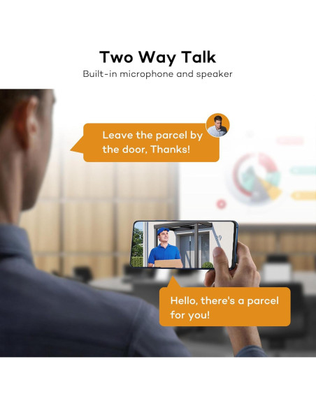 Cámara de Seguridad PoE 8MP 4K ONWOTE con Zoom 5X y Audio