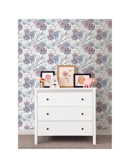 Papel Tapiz Autoadhesivo RoomMates Pikachu Floral 52 cm x 549 cm