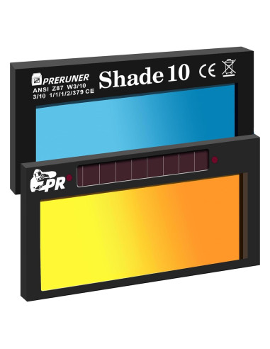 Lente de Soldadura Automático Preruner TC108 10 Dorado 5.08x10.8cm