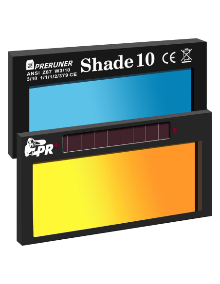 Lente de Soldadura Automático Preruner TC108 10 Dorado 5.08x10.8cm