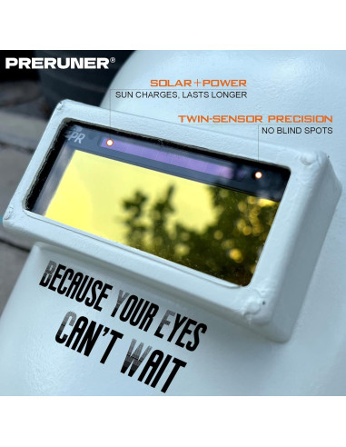 Lente de Soldadura Automático Preruner TC108 10 Dorado 5.08x10.8cm