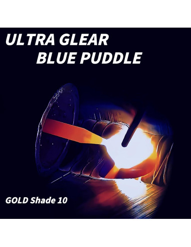 Lente de Soldadura Automático Preruner TC108 10 Dorado 5.08x10.8cm