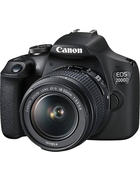Cámara DSLR Canon EOS 2000D + Lentes 18-55mm y 500mm