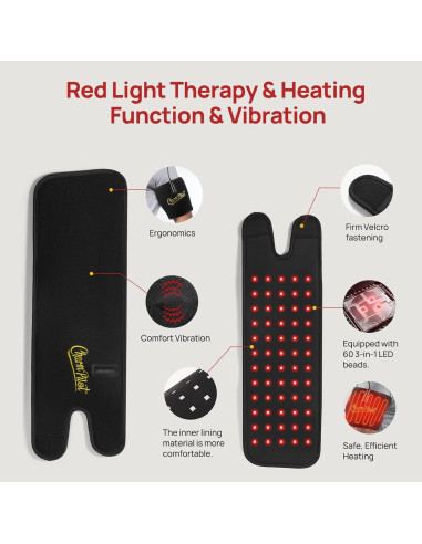 Almohadilla de Terapia de Luz Roja Charmpilot con Calefacción y Masaje