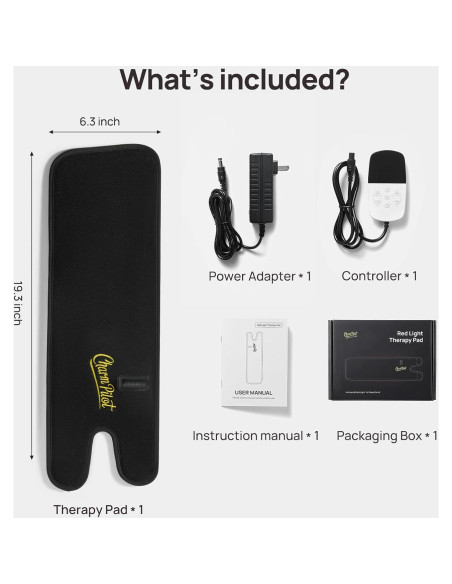 Almohadilla de Terapia de Luz Roja Charmpilot con Calefacción y Masaje