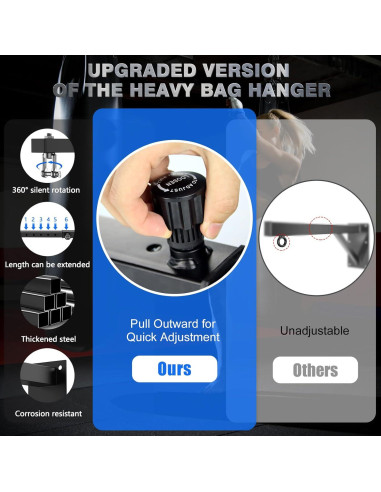 Soporte para Saco Pesado BaiYuan Ajustable 44-66 cm 362 kg