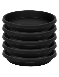 Plato para Plantas 15 cm Negro 5 Pack NIMYAU - Bandejas Recolectoras